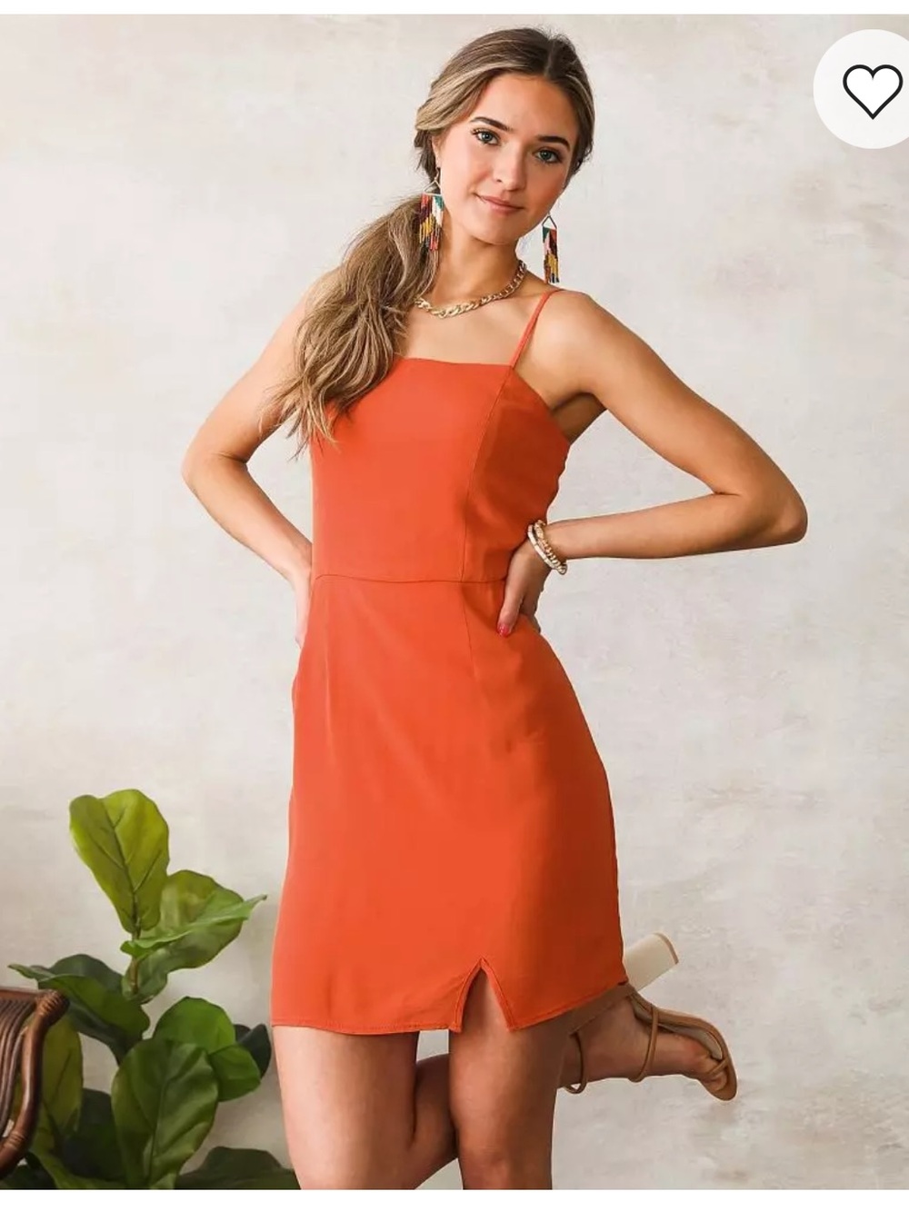 NWT Willow & Root Woven Mini Dress in Mango